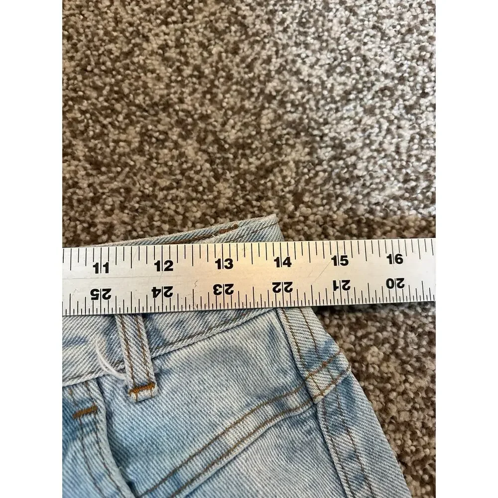 90s VTG Chic Jeans Women's 14 High Waist Light Blue Denim Tapered Mom Jeans USA